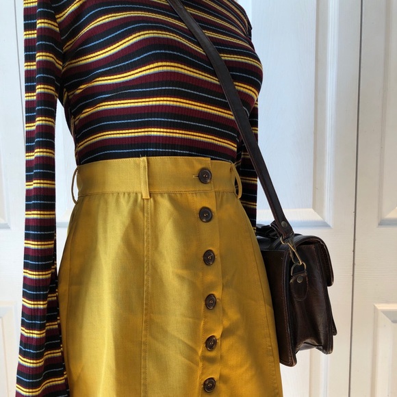 Yellow Button Up Skirt - Picture 9 of 9